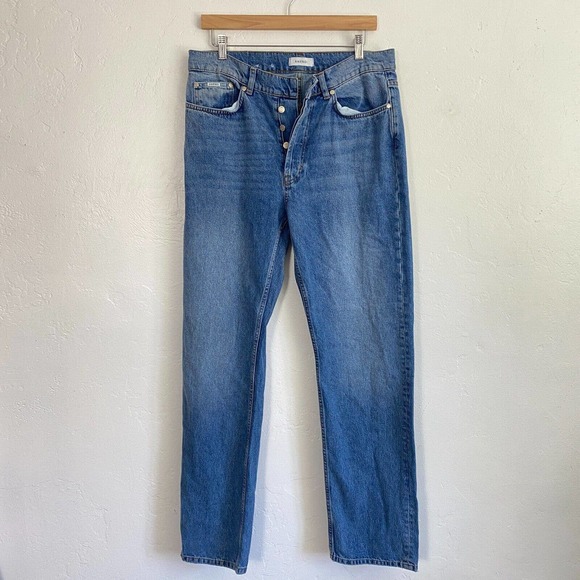 Amendi Bob Blue Me Away Jeans Mens Size 32 x 32 Relaxed Straight Missing Button - Picture 1 of 10